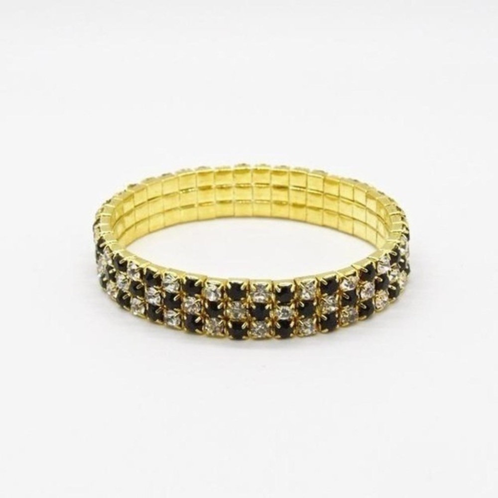 Gold Stretchy Rhinestone Bracelet